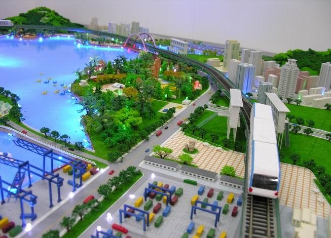 四会市港口沙盘